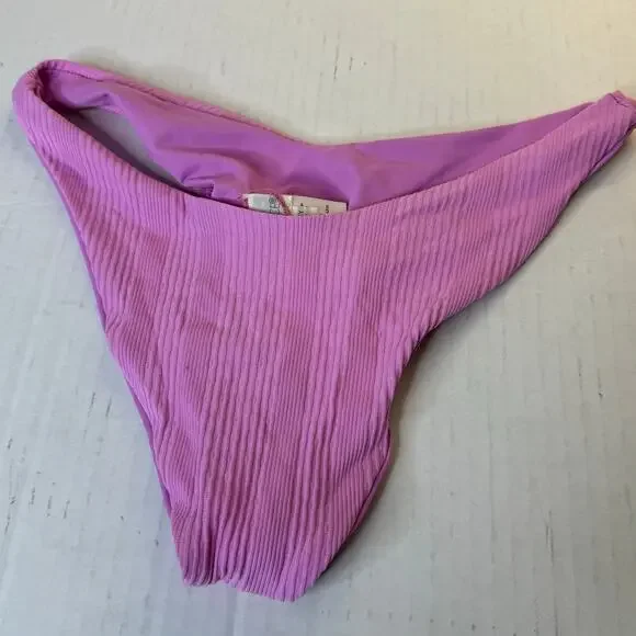 L*Space Pointelle Rib Cabana Bikini Bottom - Rosebud NWT Size Large - Picture 4 of 6